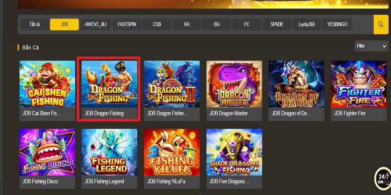 Cách tham gia bắn cá Dragon Fishing tại GA888